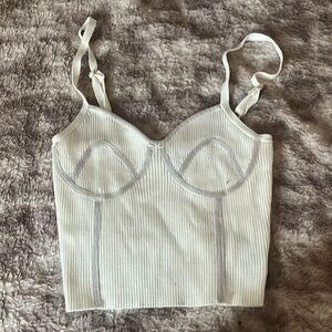 White cami bustier top